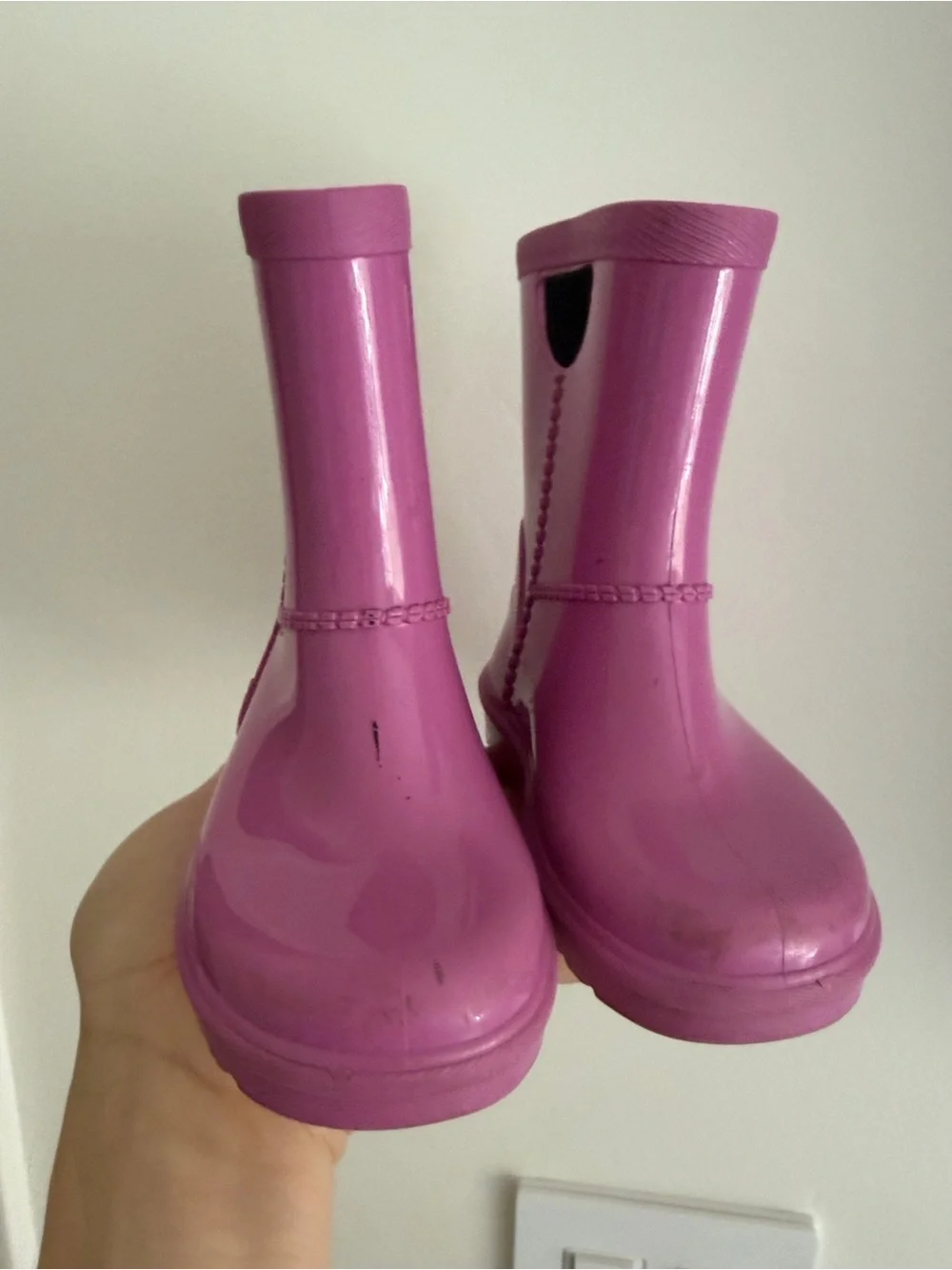 UGG Kids Magenta Pull-On Rain Boots